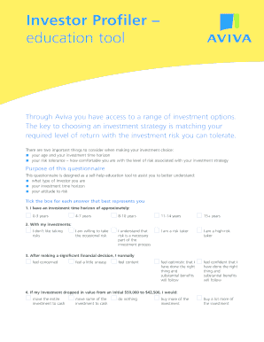 Investor Profiler Questionnaire