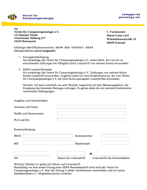 SEPA-Lastschriftmandat