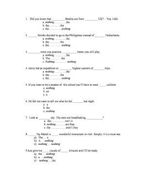 English Grammar Test