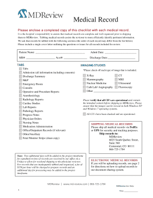 Medical Record Submission Form