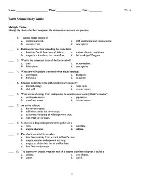 Excel progress report template - ExamView - Earth Science Study Guide Final.tst - ISB Charter School - isbcharterschool