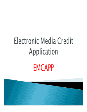 Electronic Media Credit Application