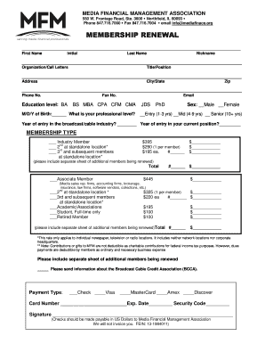 Membership Renewal Form