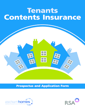 UK Tenant Contents Insurance Application Form