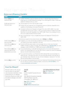 Retirement Planning Checklist