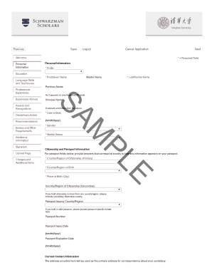 Schwarzman Scholars Program Application Form