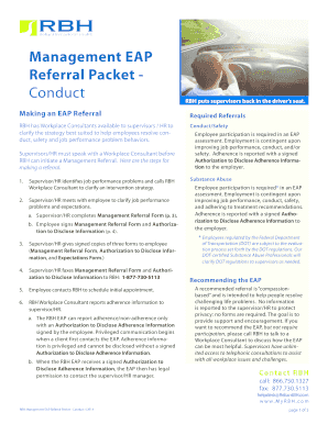 Employee Assistance Program Referral Form