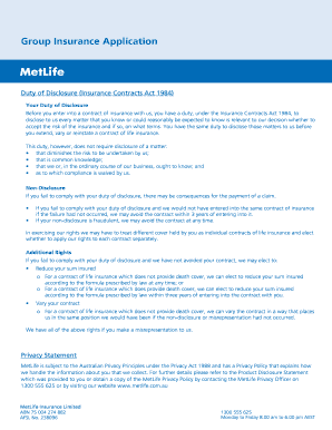 Group Insurance Application