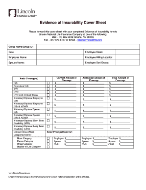 Evidence of Insurability Form