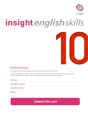 Insight English Skills 10 Student Workbook