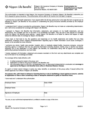 Nippon Life Insurance Authorization Form
