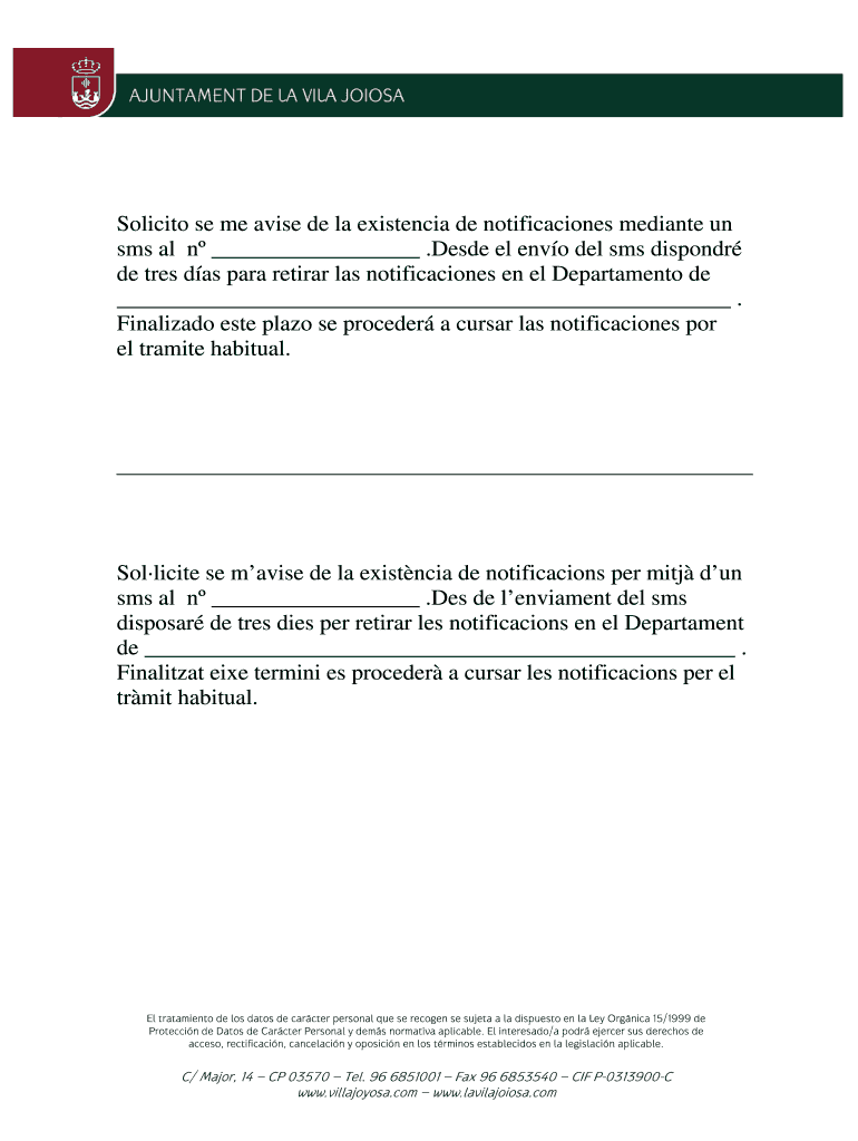 Solicito se me avise de la existencia de notificaciones Vista previa en la página 1