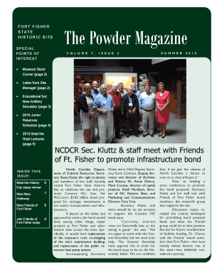 Powder Magazine Newsletter - Summer 2015 - Friends of Fort Fisher