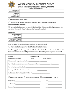 Weber County Records Request Form