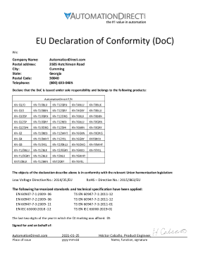 EU Declaration of Conformity