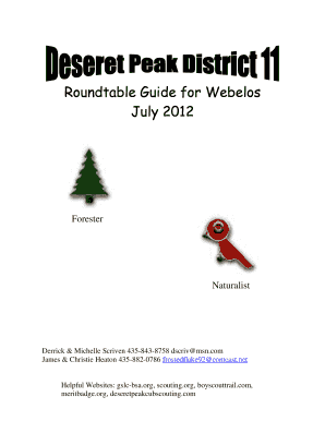 Webelos Forester Naturalist Guide