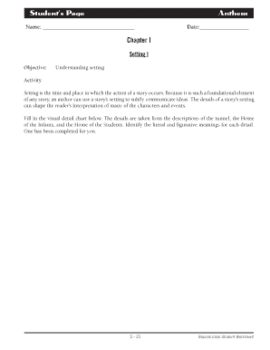 Anthem Student Worksheet