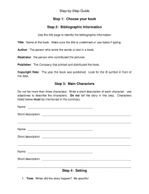 Book Report Template