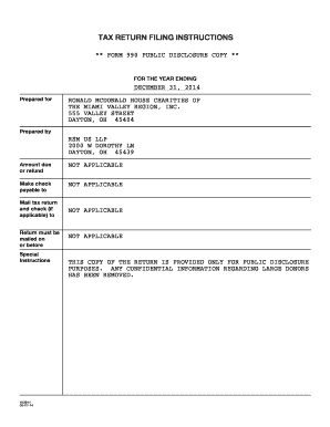 IRS Form 990 2014