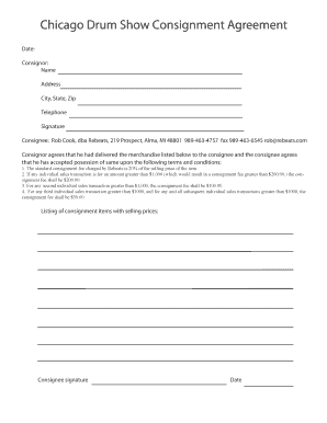 Printable retail consignment agreement - Rebeats consignment form.pdf - Chicago Drum Show