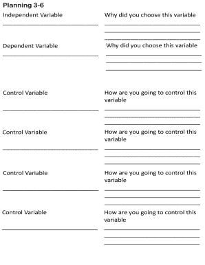 Science Experiment Planning Template