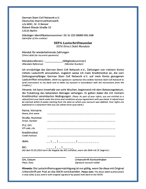 SEPA-Lastschriftmandat