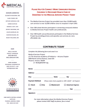 Medical Services Project Application Form
