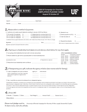 UF Employee Pledge Card