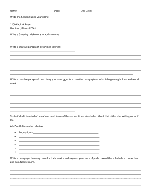 Soldier Letter Template