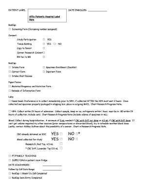 Patient Enrollment and Consent Form