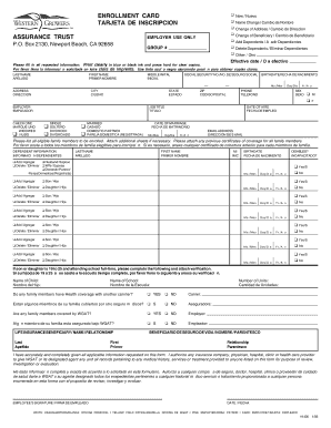 Employee Enrollment Card