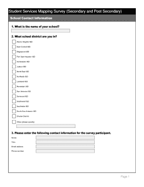 Fillable Online p16plus Student Services Mapping Survey (Secondary and ...