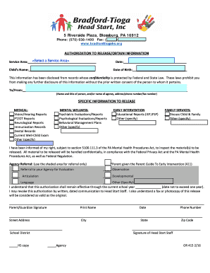 Authorization to Release/Obtain Information