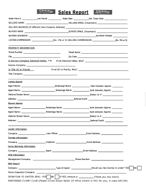 Real Estate Sales Report