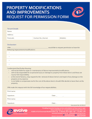 Tenant Property Modification Request Form