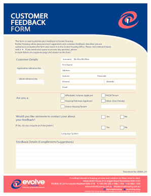 Customer Feedback Form