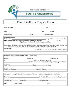 Direct Rollover Request Form