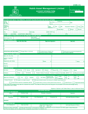 Habib Asset Management Account Opening Form