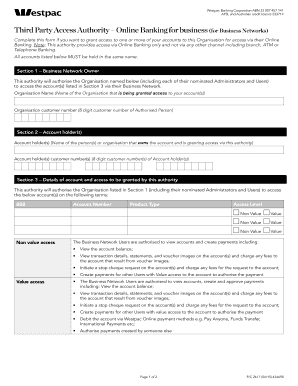 Third Party Access Authority – Online Banking for Business