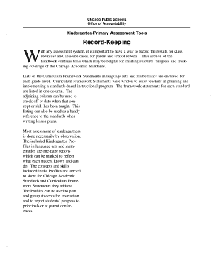 Kindergarten Assessment Profile Language Arts