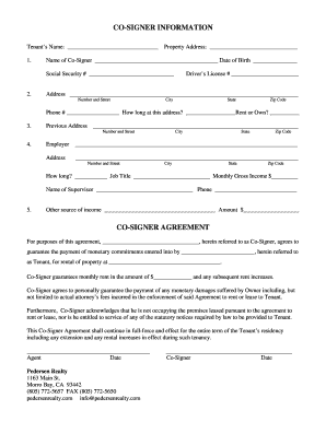 Co-Signer Agreement