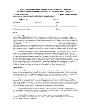 Worker's Authorization Disclosure - Safety & Risk Services - srs unm