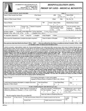 Starmount Life Insurance Hospitalization Claim Form