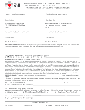 Authorization for Disclosure of Health Information