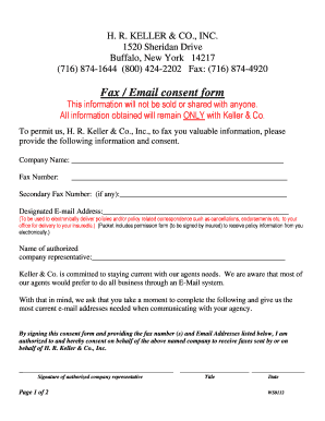 Fax and Email Consent Form