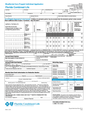 BlueDental Care Prepaid Individual Application