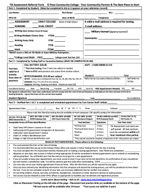 TSI Assessment Referral Form