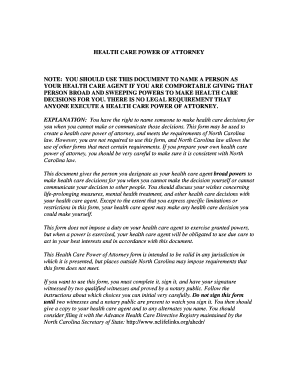 Health Care Power of Attorney