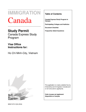 Canada Express Study Program Application