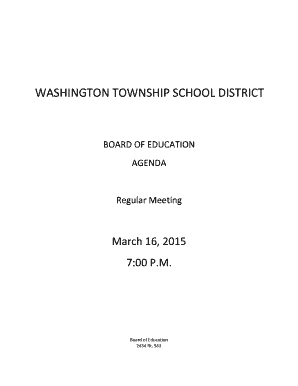 Township Board of Education - wtgreenbank k12 nj